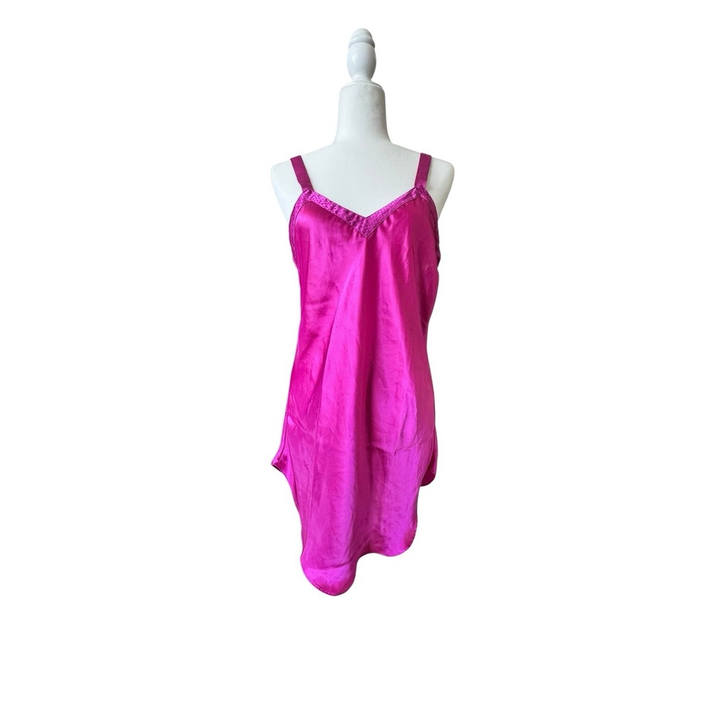 Vintage Partners‎ by Mervyn's Pink Satin Slip Dress Chemise  Medium 90's Dress